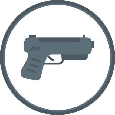 silah simgesi, vektör illüstrasyonu basit tasarım