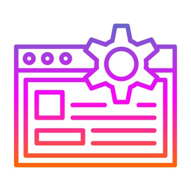 Web tasarım simgesi, vektör illüstrasyonu