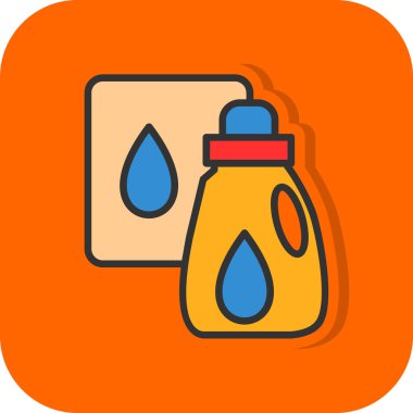 Düz stil simgesinde su şişe