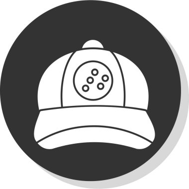 Beyzbol şapkası. Web simgesi basit illüstrasyon               