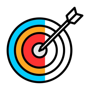 Hedef simgenin vektör illüstrasyonu 