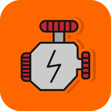 motor simgesi, vektör illüstrasyonu basit tasarım