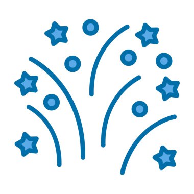 Havai fişek simgesi, vektör illüstrasyonu 