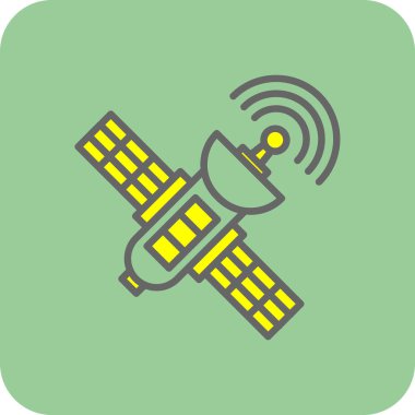 uydu simgesi, vektör illüstrasyonu basit tasarım