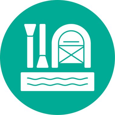 Rafting simgesinin vektör illüstrasyonu 