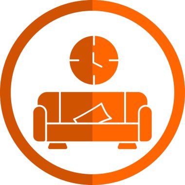 Bir kanepe simgesinin vektör illüstrasyonu