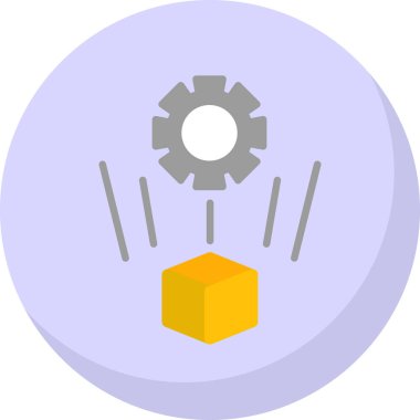 dişli ağ simgesi basit tasarım