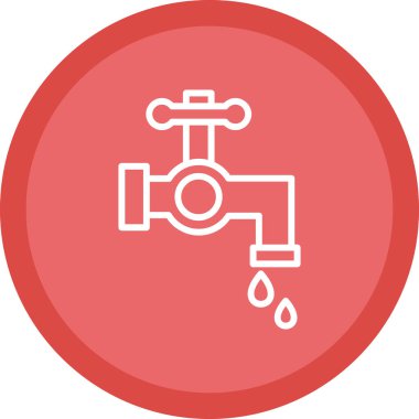 Musluk simgesi izole edilmiş vektör illüstrasyonu  