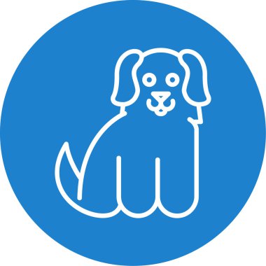 köpek simgesi, vektör illüstrasyonu basit tasarım