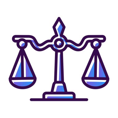 Ölçek simgesi, vektör illüstrasyonu basit tasarım