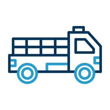 Kamyonet simgesinin vektör illüstrasyonu