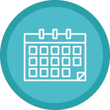 Takvim simgesi, vektör illüstrasyonu basit tasarım