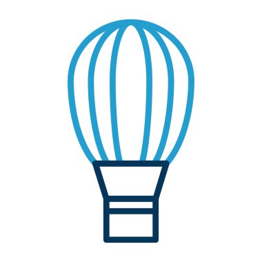 Hava balonuna çarptı. Web simgesi basit illüstrasyon