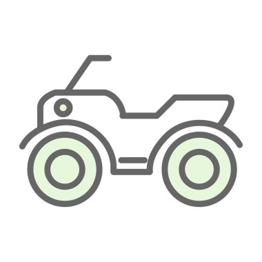 ATV araba simgesi vektör illüstrasyonu 