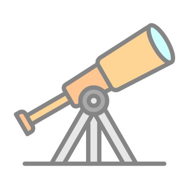 Teleskop. Web simgesi basit illüstrasyon 