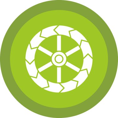 Tekerlek simgesi, vektör çizimi 