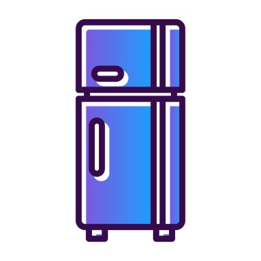 buzdolabı simgesi, vektör illüstrasyonu basit tasarım