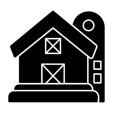 Barn simgesi vektör illüstrasyon tasarımı