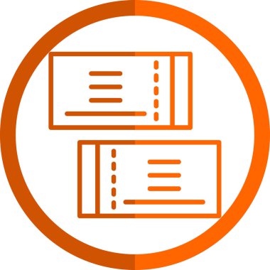 Biletler simge vektör illüstrasyonu