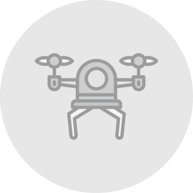 Drone simgesi, vektör illüstrasyonu basit tasarım