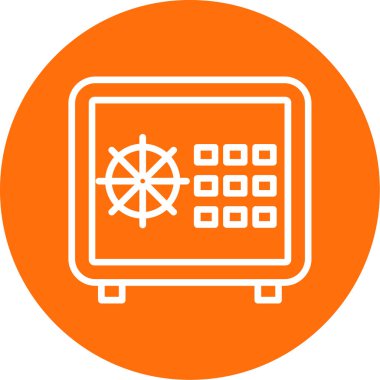 Güvenli vektör simgesi düz simgesi 