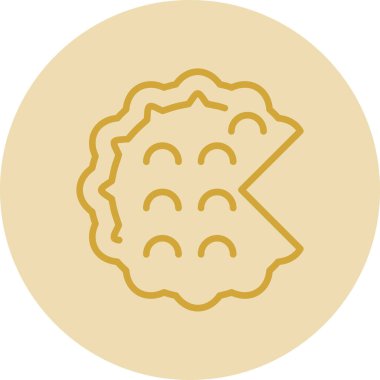 Bisküvi simgesinin vektör illüstrasyonu