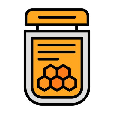 Basit Bal simgesi, vektör illüstrasyonu