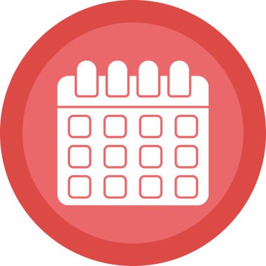 Takvim simgesi, vektör illüstrasyonu basit tasarım