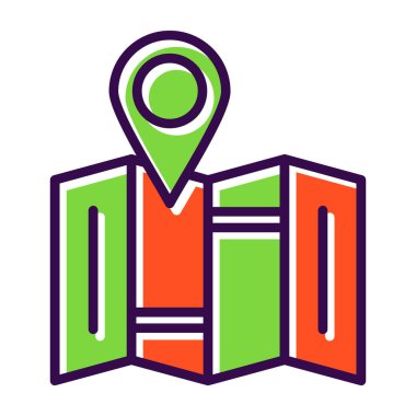 konum pin simgesi, vektör illüstrasyonu basit tasarım