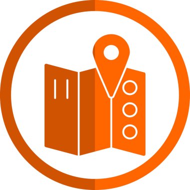 harita pin konumu simgesi düz biçimli