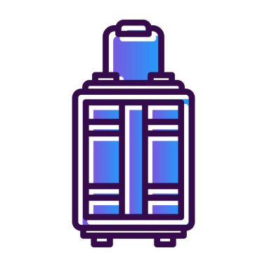 Bagaj web simgesi, vektör çizim 