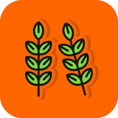 Buğday simgesi, vektör illüstrasyonu basit tasarım