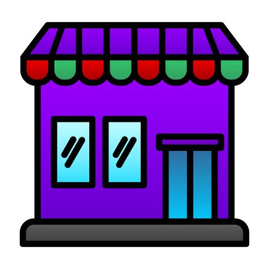 Market simgesinin vektör illüstrasyonu