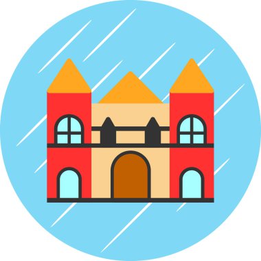 Bina. Web simgesi basit illüstrasyon