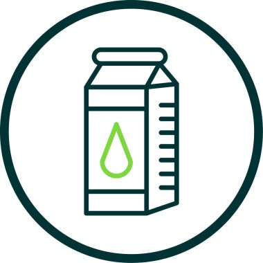 Süt düzlüğü simgesi, vektör illüstrasyonu