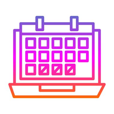 Takvim simgesi, vektör illüstrasyonu basit tasarım