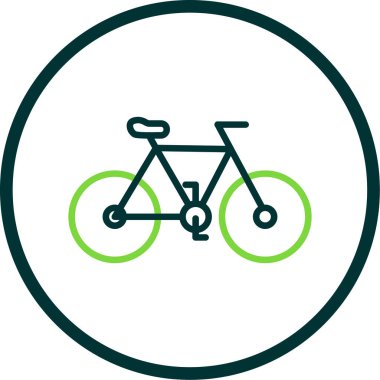 Bisiklet yassı simgesinin vektör illüstrasyonu