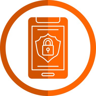 Güvenlik simgesinin vektör illüstrasyonu 