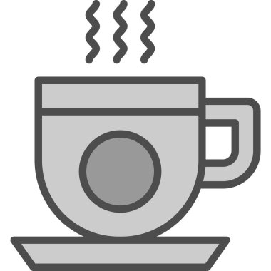 kahve fincanı ikonu vektör illüstrasyonu 