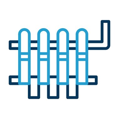 radyatör ağ simgesi, vektör illüstrasyonu