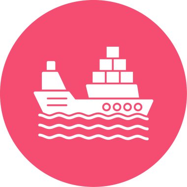 Gemi simgesi vektör illüstrasyonu 