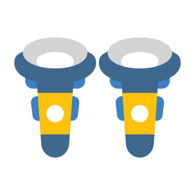 iki dürbün simgesi. düz tasarım biçimi