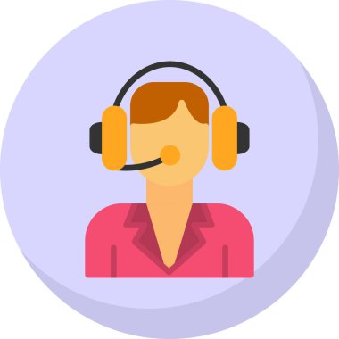 Operatör. Web simgesi basit illüstrasyon