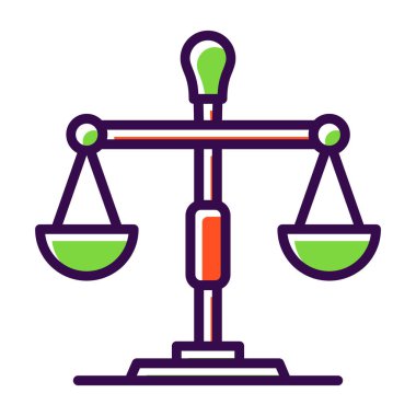 Denge ölçek vektör simgesi