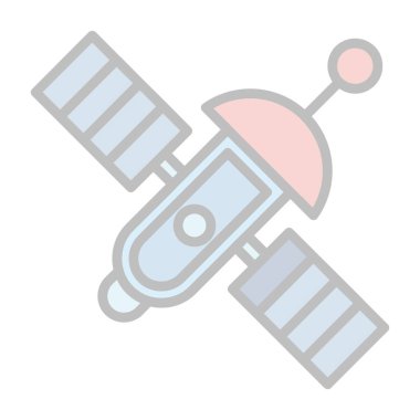 uydu simgesi, vektör illüstrasyonu basit tasarım