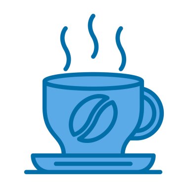 sıcak kahve simgesi, vektör illüstrasyonu