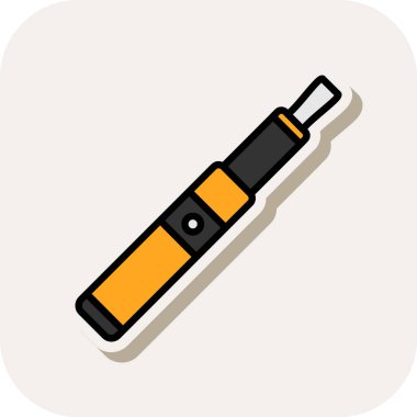 Basit yassı elektronik sigara ikonu 