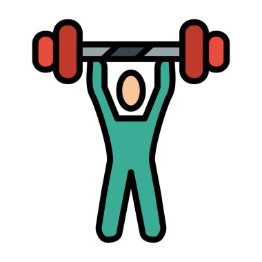 Ağırlık renk ikonu vektör resimlemesi kaldırılıyor