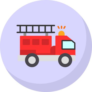 İtfaiye aracı web vektör simgesi 
