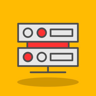 sunucu simgesi, vektör illüstrasyonu basit tasarım